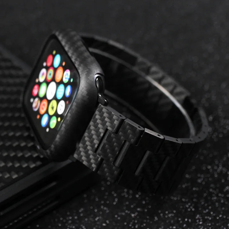 FiberEdge Carbon Fiber Pattern Apple Watch Band